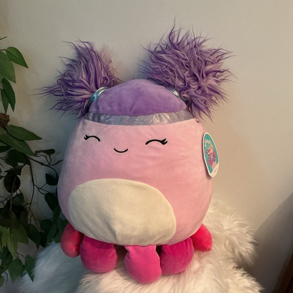 Squishmallows Squishdoos Jeanne Octopus Plush 16” – Purple Hair, Pink Body, NWT - Picture 1 of 8